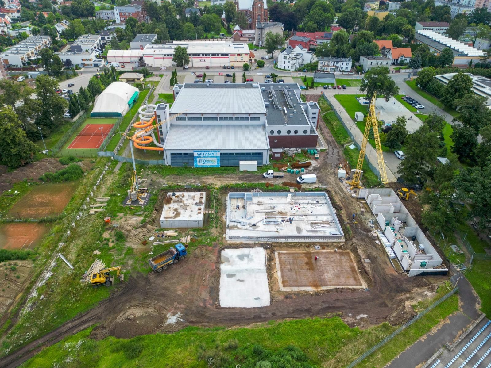 Zdjęcie w galerii na portalu naszraciborz.pl: Trwa budowa nowej atrakcji Raciborza – zobacz najnowsze zdjęcia z drona wiadomości z regionu