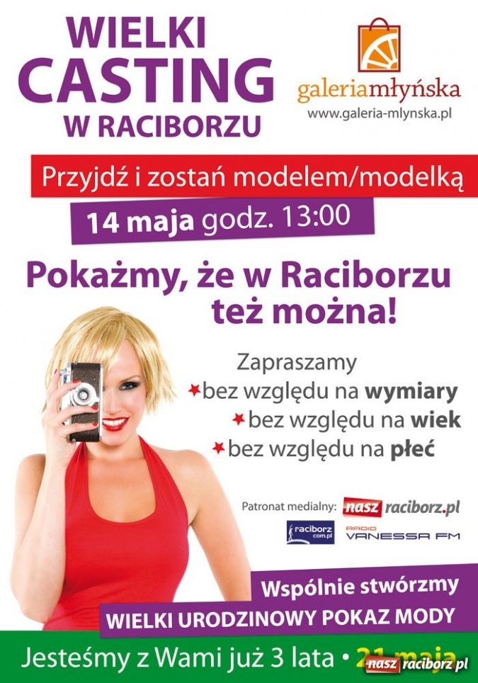 Zdjęcie w galerii na portalu naszraciborz.pl: Casting na modelki i modeli w Młyńskiej wiadomości z regionu