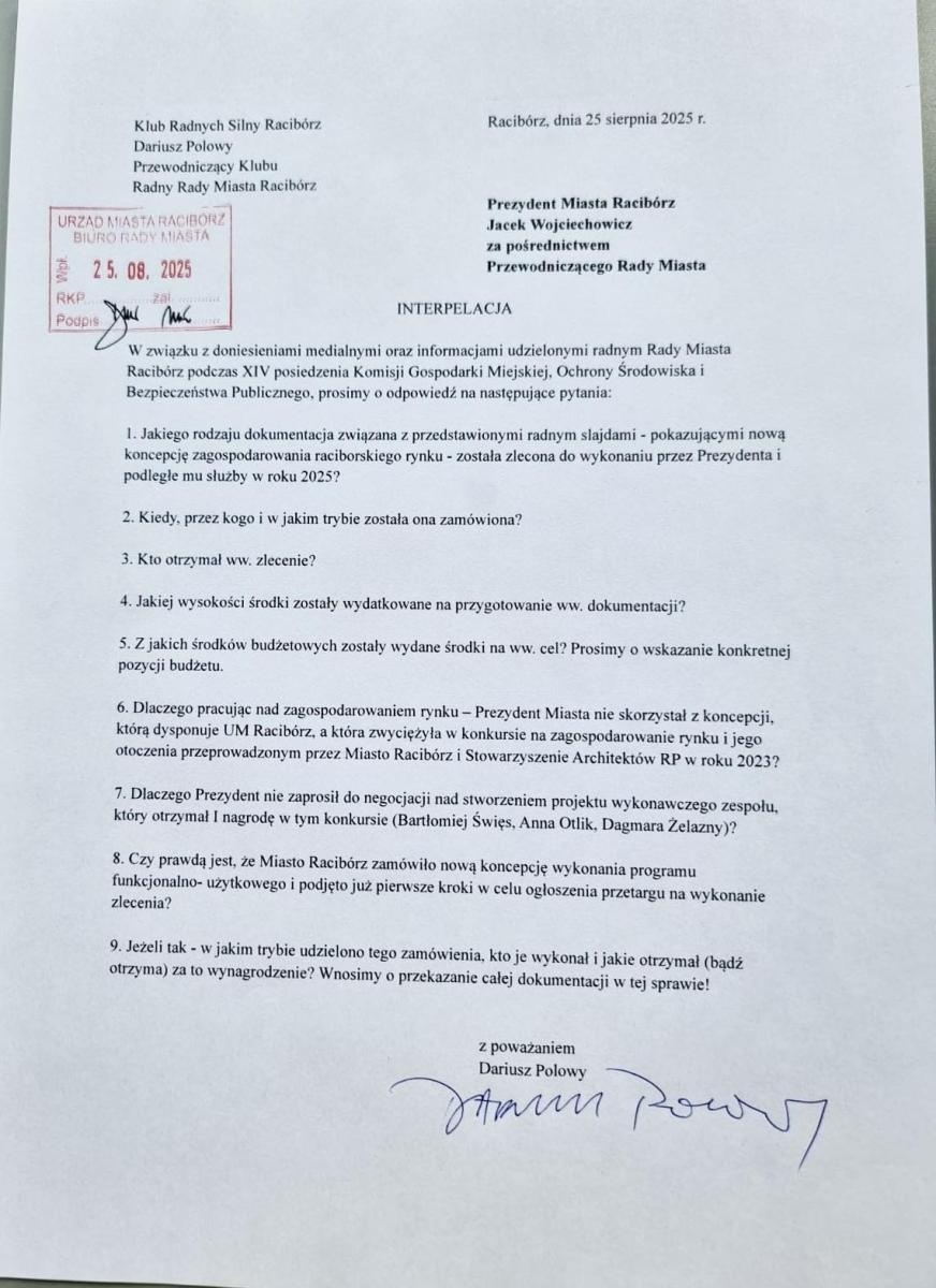 Zdjęcie w galerii na portalu naszraciborz.pl: Prezydent Wojciechowicz o rynku i poprzednikach: Mieli rok na sfinalizowanie konkursu, dziś protestują przeciwko czemuś, czego nie dokończyli wiadomości z regionu