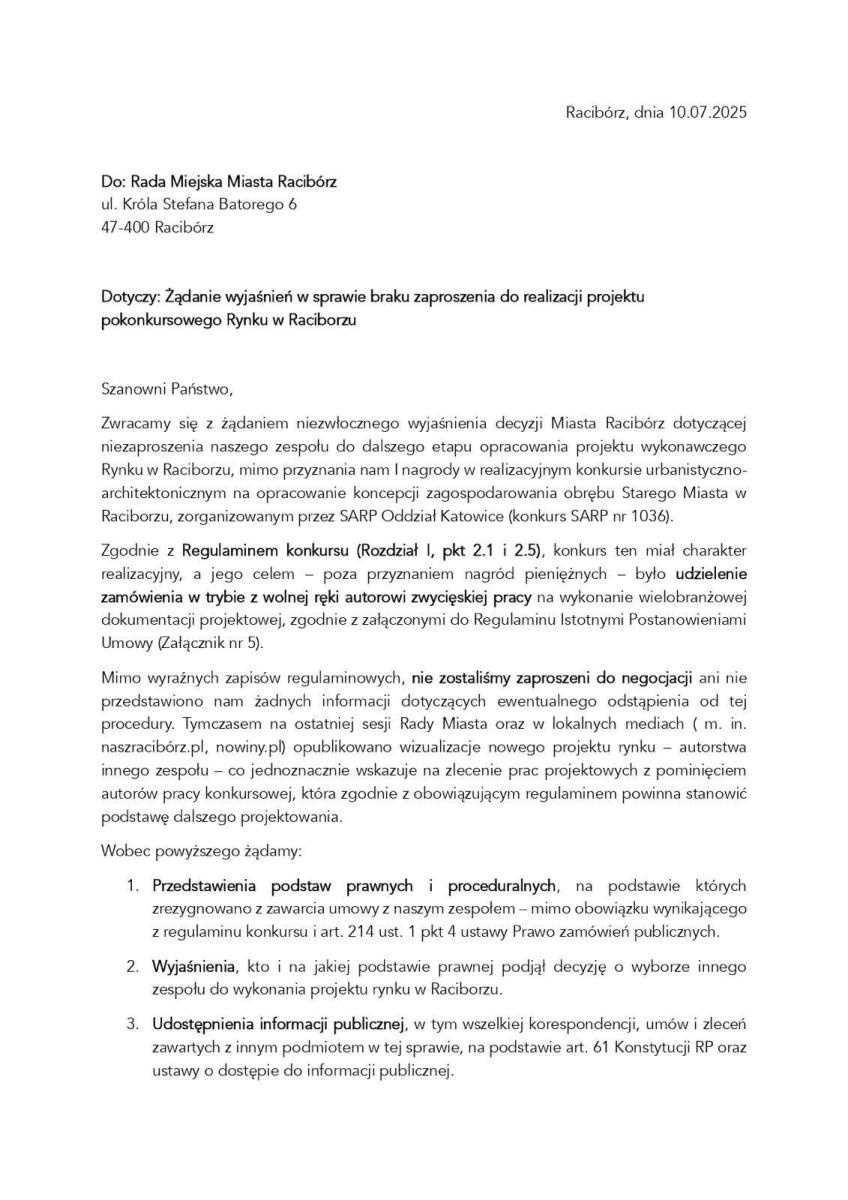 Zdjęcie w galerii na portalu naszraciborz.pl: Prezydent Wojciechowicz o rynku i poprzednikach: Mieli rok na sfinalizowanie konkursu, dziś protestują przeciwko czemuś, czego nie dokończyli wiadomości z regionu