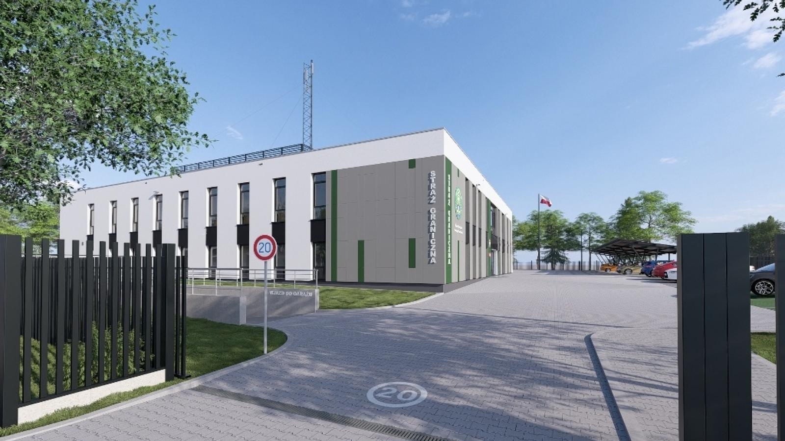 Zdjęcie w galerii na portalu naszraciborz.pl: Uroczyste rozpoczęcie budowy siedziby Placówki SG w Sosnowcu wiadomości z regionu