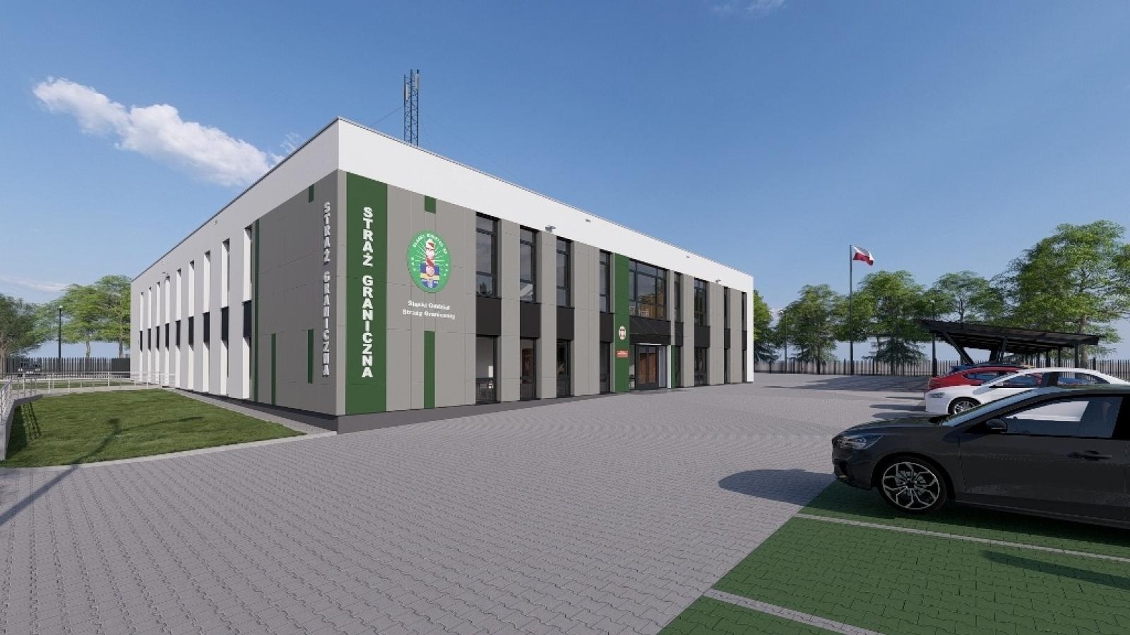 Zdjęcie w galerii na portalu naszraciborz.pl: Uroczyste rozpoczęcie budowy siedziby Placówki SG w Sosnowcu wiadomości z regionu