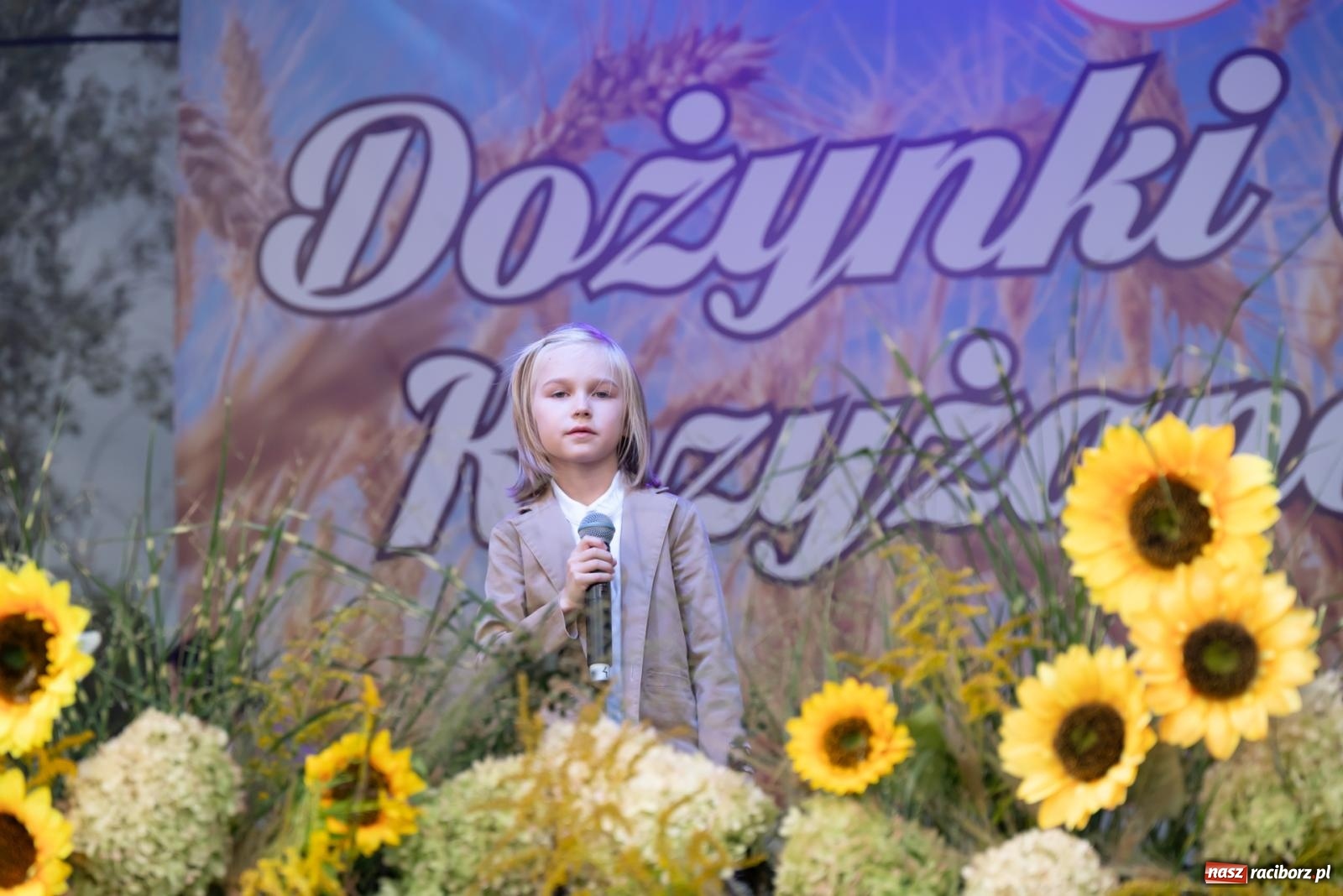 Zdjęcie w galerii na portalu naszraciborz.pl: Fajerwerki, młodzi artyści Fundacji ARS i Staś Karoń. Pierwszy dzień dożynek Gminy Krzyżanowice w Owsiszczach  wiadomości z regionu