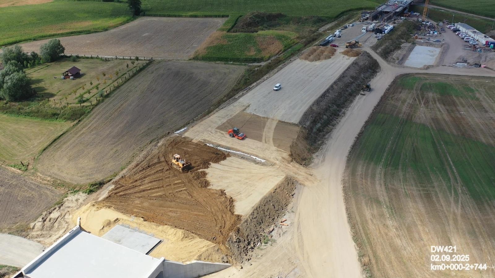 Zdjęcie w galerii na portalu naszraciborz.pl: Tak powstaje nowy most na Odrze pod Raciborzem - najnowszy raport z prac wiadomości z regionu