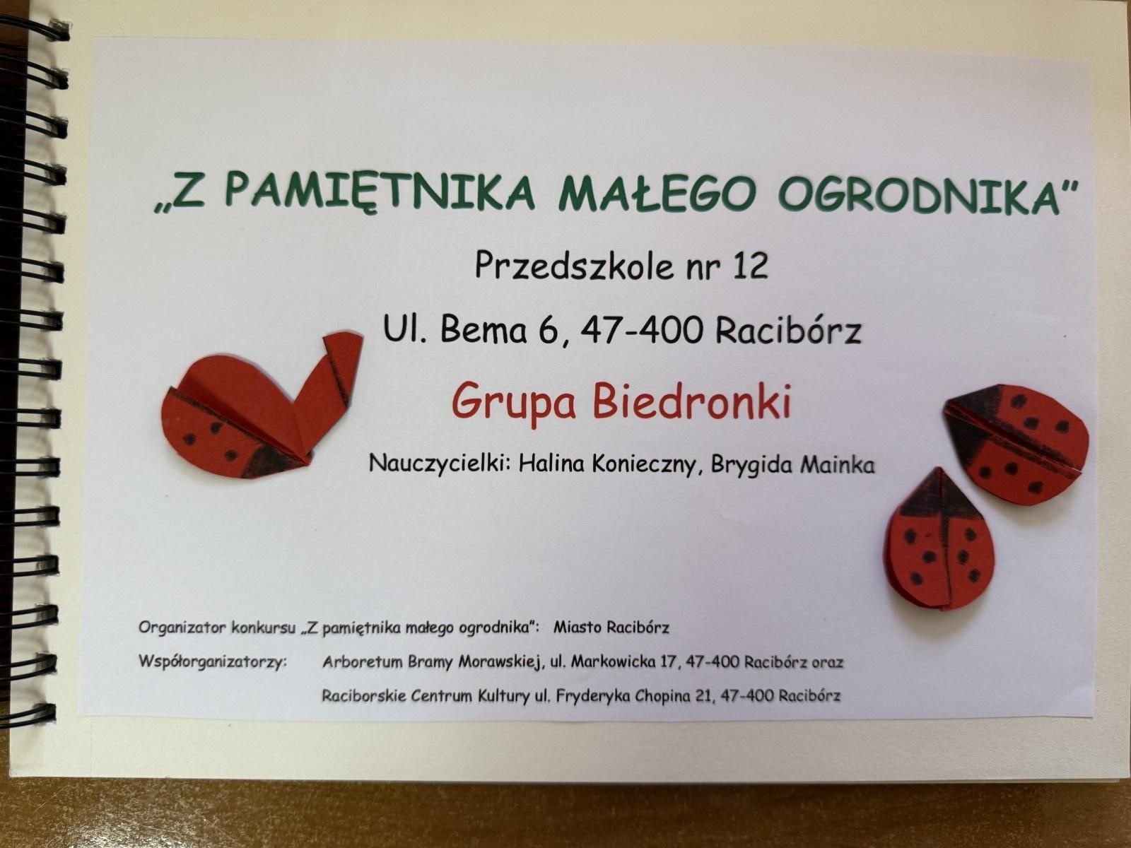 Zdjęcie w galerii na portalu naszraciborz.pl: Rozstrzygnięto konkurs Z pamiętnika małego ogrodnika wiadomości z regionu