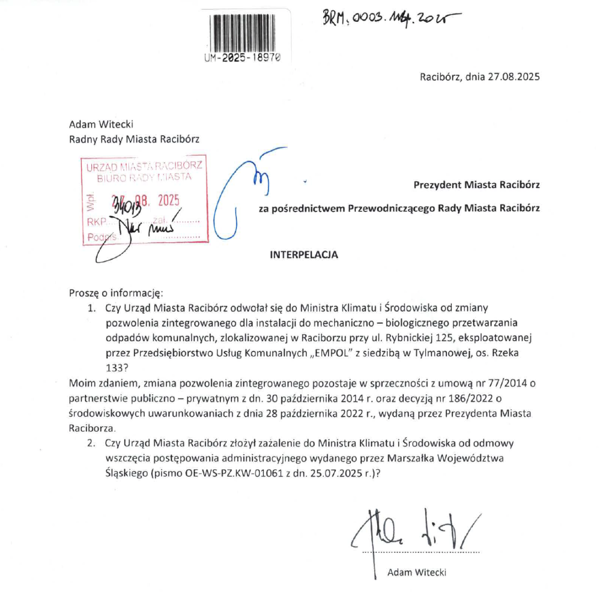 Zdjęcie w galerii na portalu naszraciborz.pl: Empol planuje większy przerób odpadów w Brzeziu – nowe fakty w sprawie wiadomości z regionu