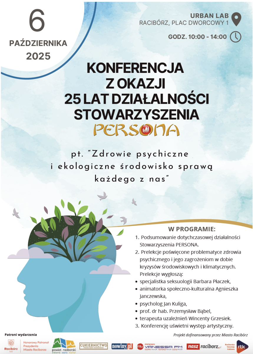 Zdjęcie w galerii na portalu naszraciborz.pl: 25 lat Stowarzyszenia PERSONA – jubileuszowa konferencja o zdrowiu psychicznym i ekologii wiadomości z regionu