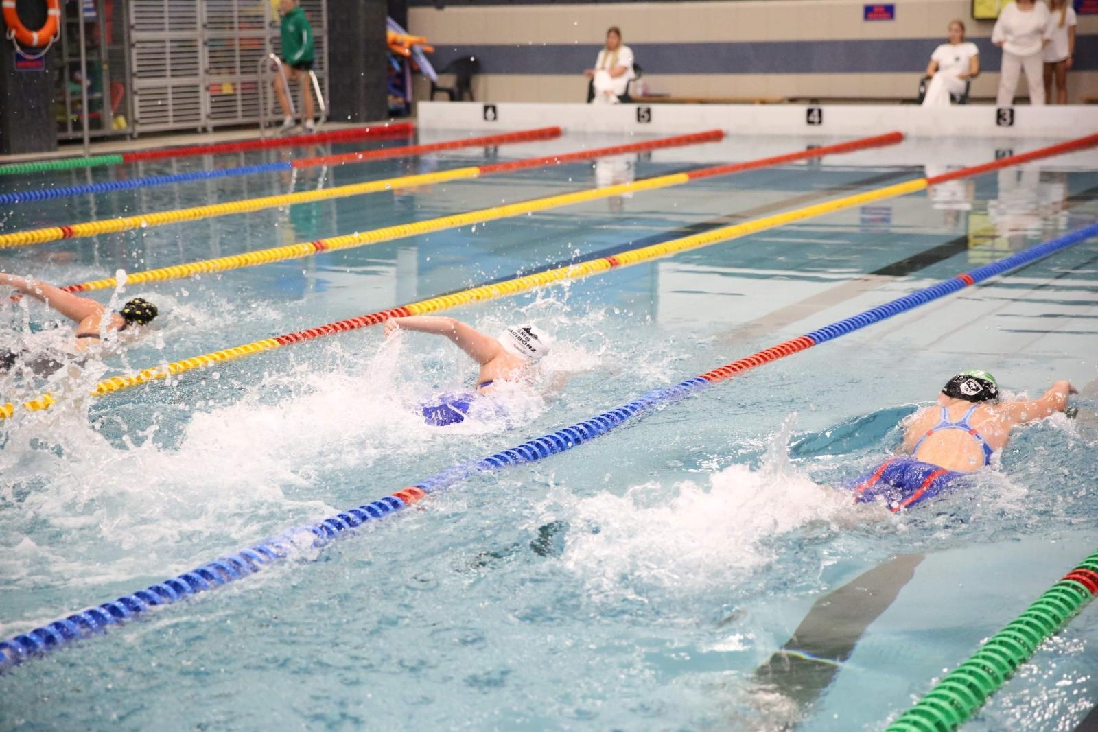 Zdjęcie w galerii na portalu naszraciborz.pl: Międzynarodowe Mistrzostwa w Pływaniu o Puchar Marszałka – sportowe święto w ZSOMS Racibórz wiadomości z regionu