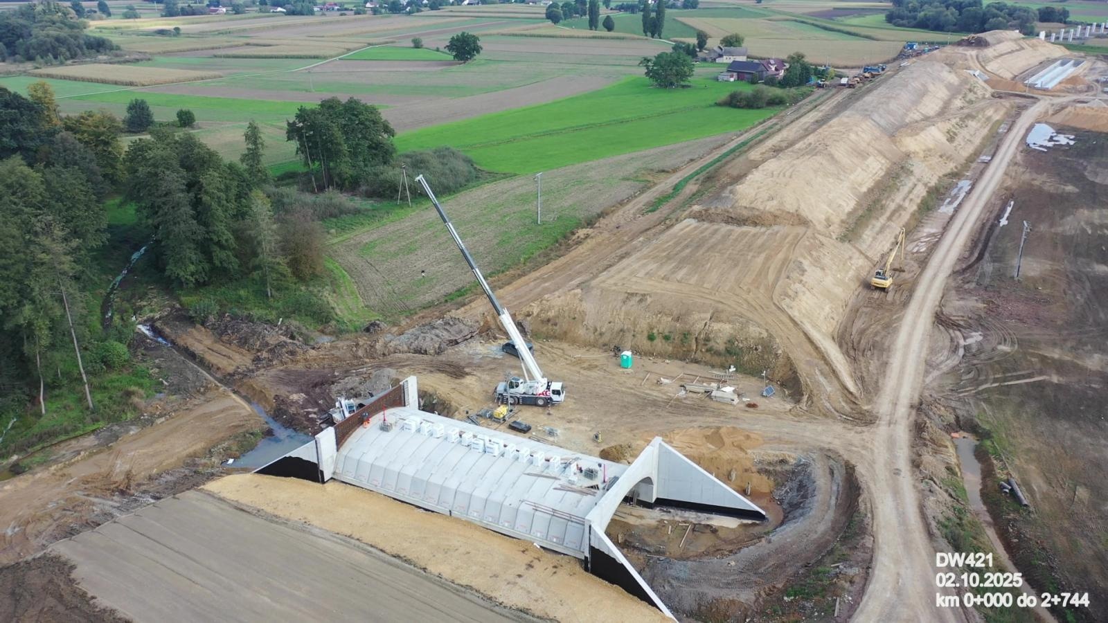 Zdjęcie w galerii na portalu naszraciborz.pl: Tak powstaje nowy most na Odrze pod Raciborzem - wrześniowy raport z prac [FOTO] wiadomości z regionu