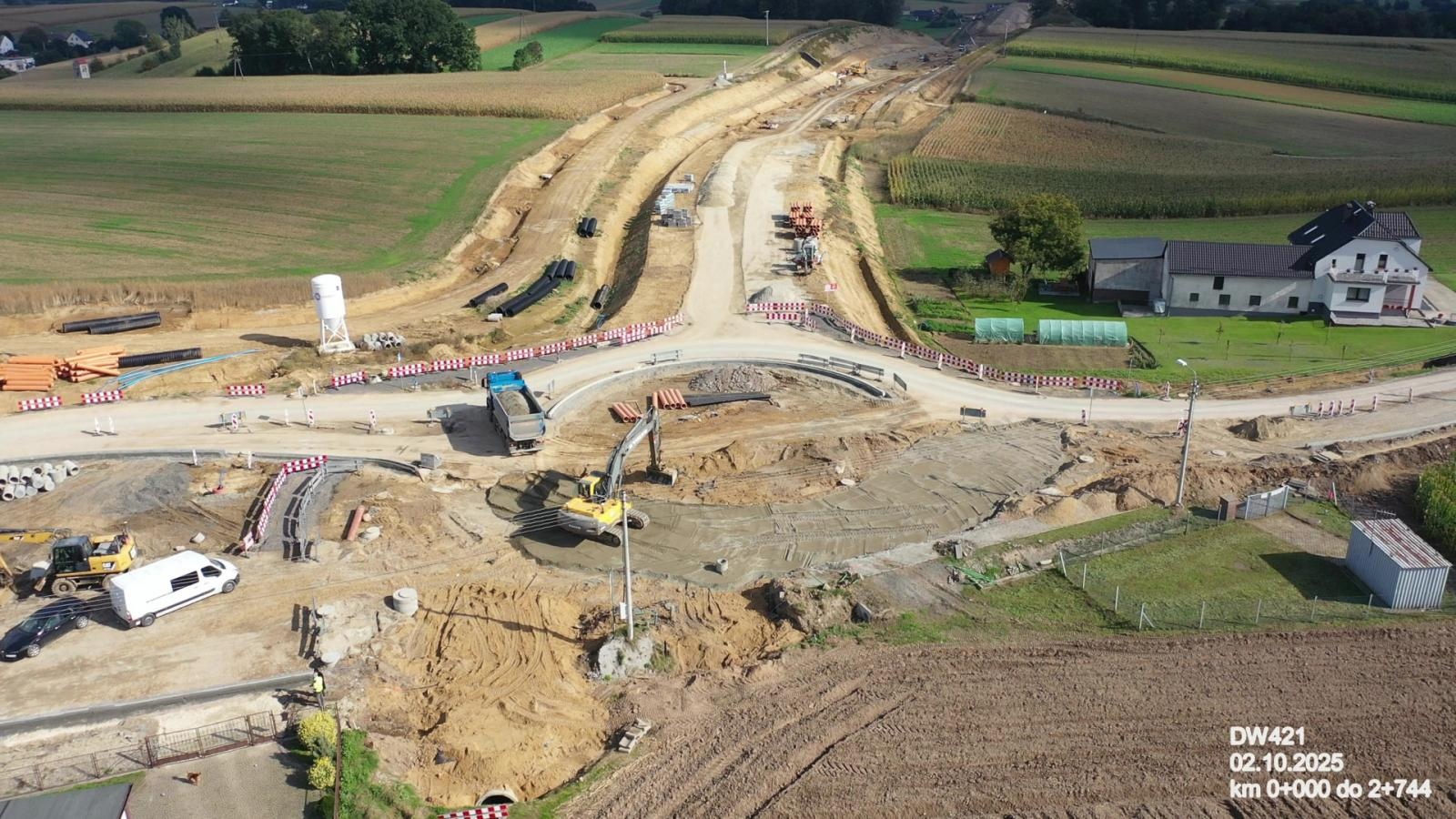 Zdjęcie w galerii na portalu naszraciborz.pl: Tak powstaje nowy most na Odrze pod Raciborzem - wrześniowy raport z prac [FOTO] wiadomości z regionu