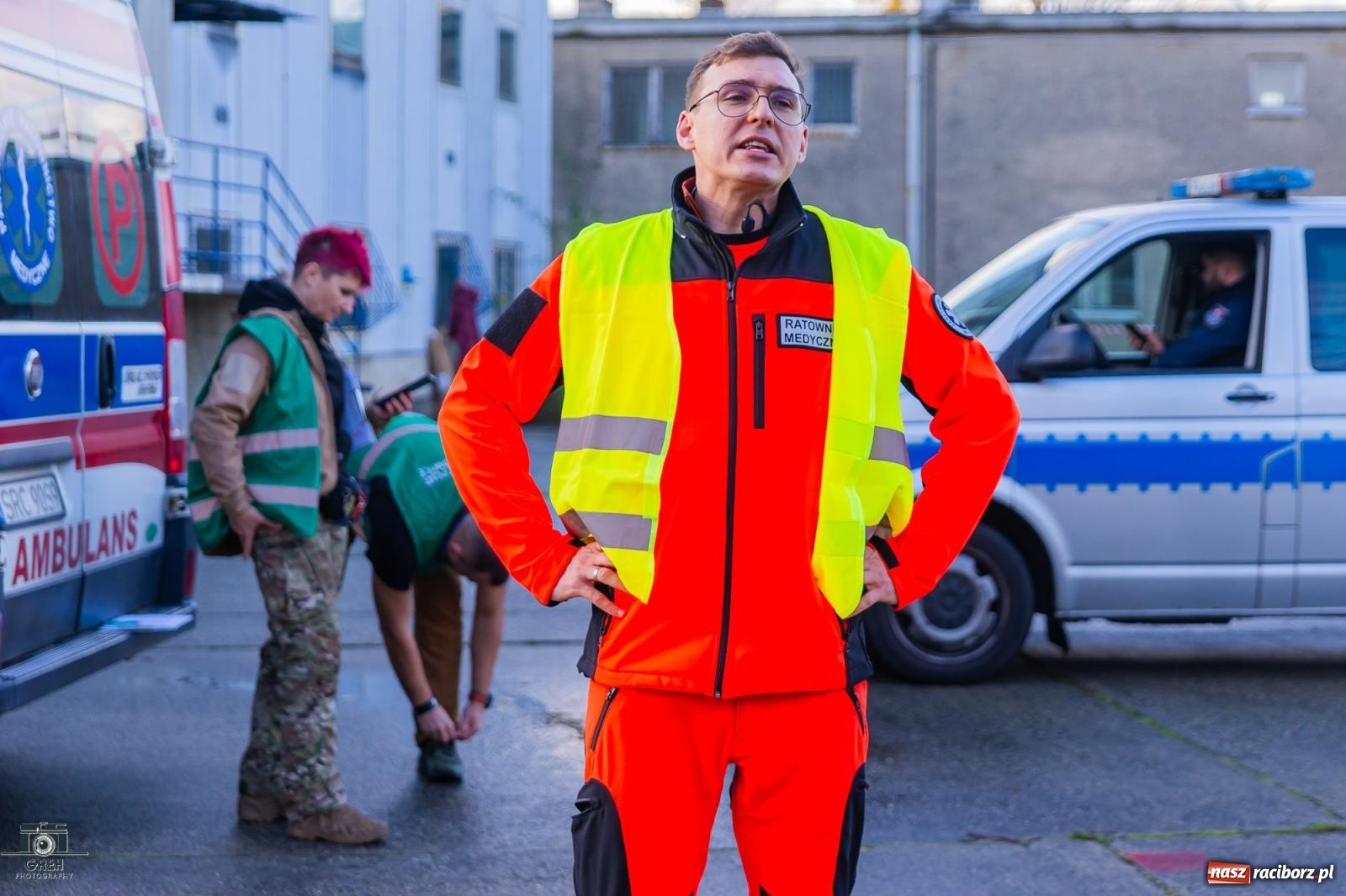 Zdjęcie w galerii na portalu naszraciborz.pl: Służby w akcji przy Cegielnianej. Powiatowe manewry w Raciborzu [FOTO i WIDEO] wiadomości z regionu
