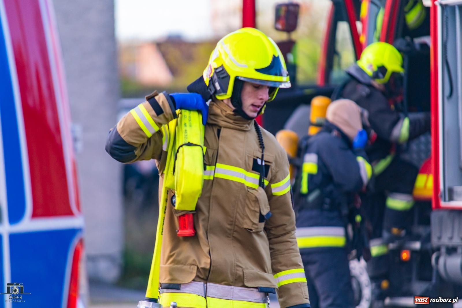 Zdjęcie w galerii na portalu naszraciborz.pl: Służby w akcji przy Cegielnianej. Powiatowe manewry w Raciborzu [FOTO i WIDEO] wiadomości z regionu