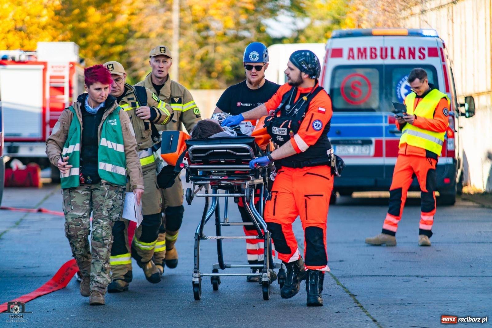 Zdjęcie w galerii na portalu naszraciborz.pl: Służby w akcji przy Cegielnianej. Powiatowe manewry w Raciborzu [FOTO i WIDEO] wiadomości z regionu