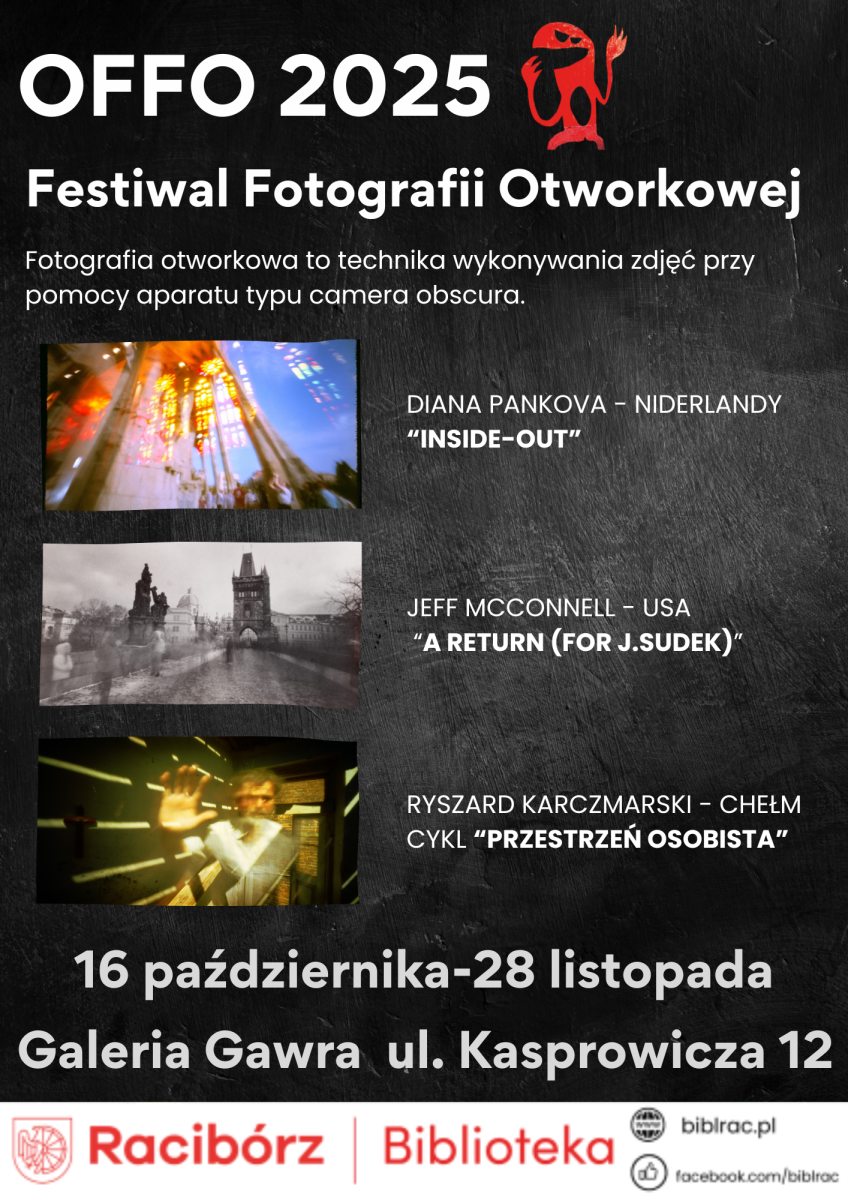 Zdjęcie w galerii na portalu naszraciborz.pl: Festiwal OFFO 2025 w Galerii GAWRA – wystawa fotografii otworkowej wiadomości z regionu