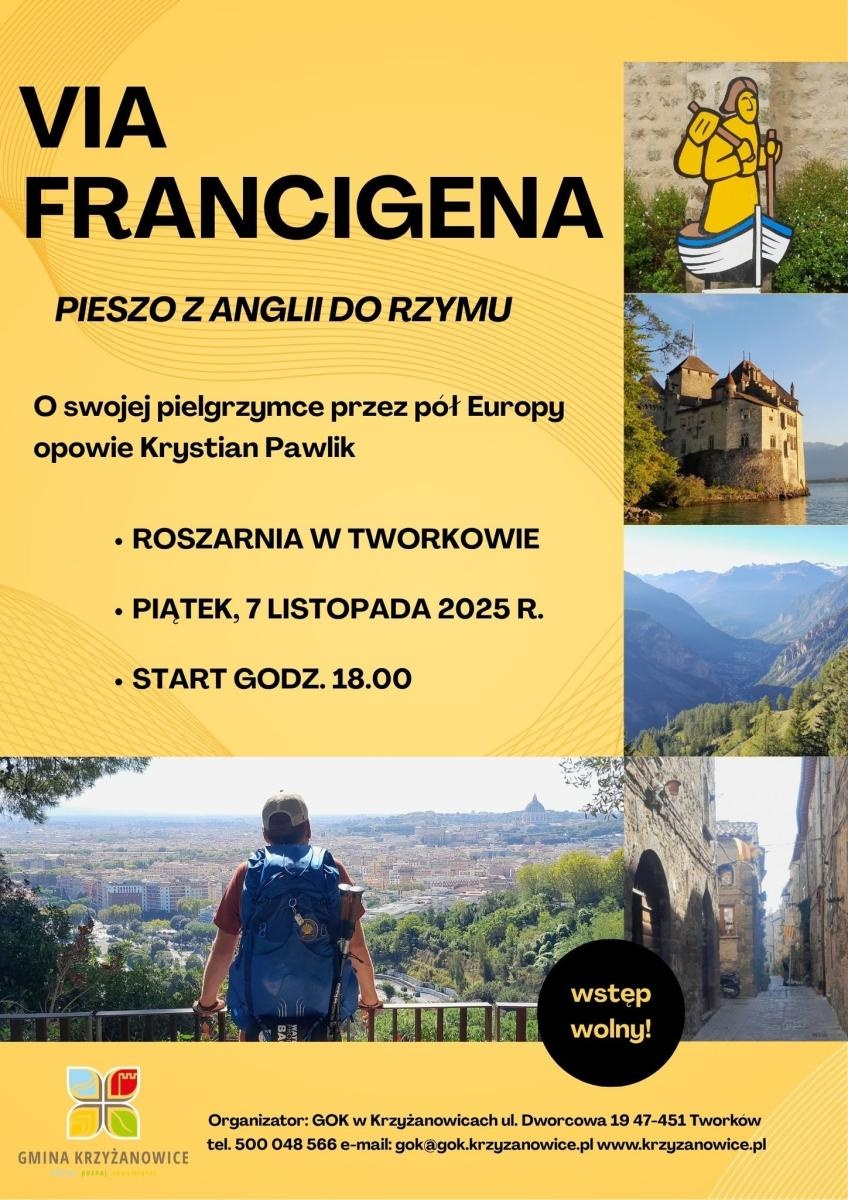 Zdjęcie w galerii na portalu naszraciborz.pl: Z Tworkowa do Rzymu pieszo. Spotkanie z Krystianem Pawlikiem w Roszarni wiadomości z regionu