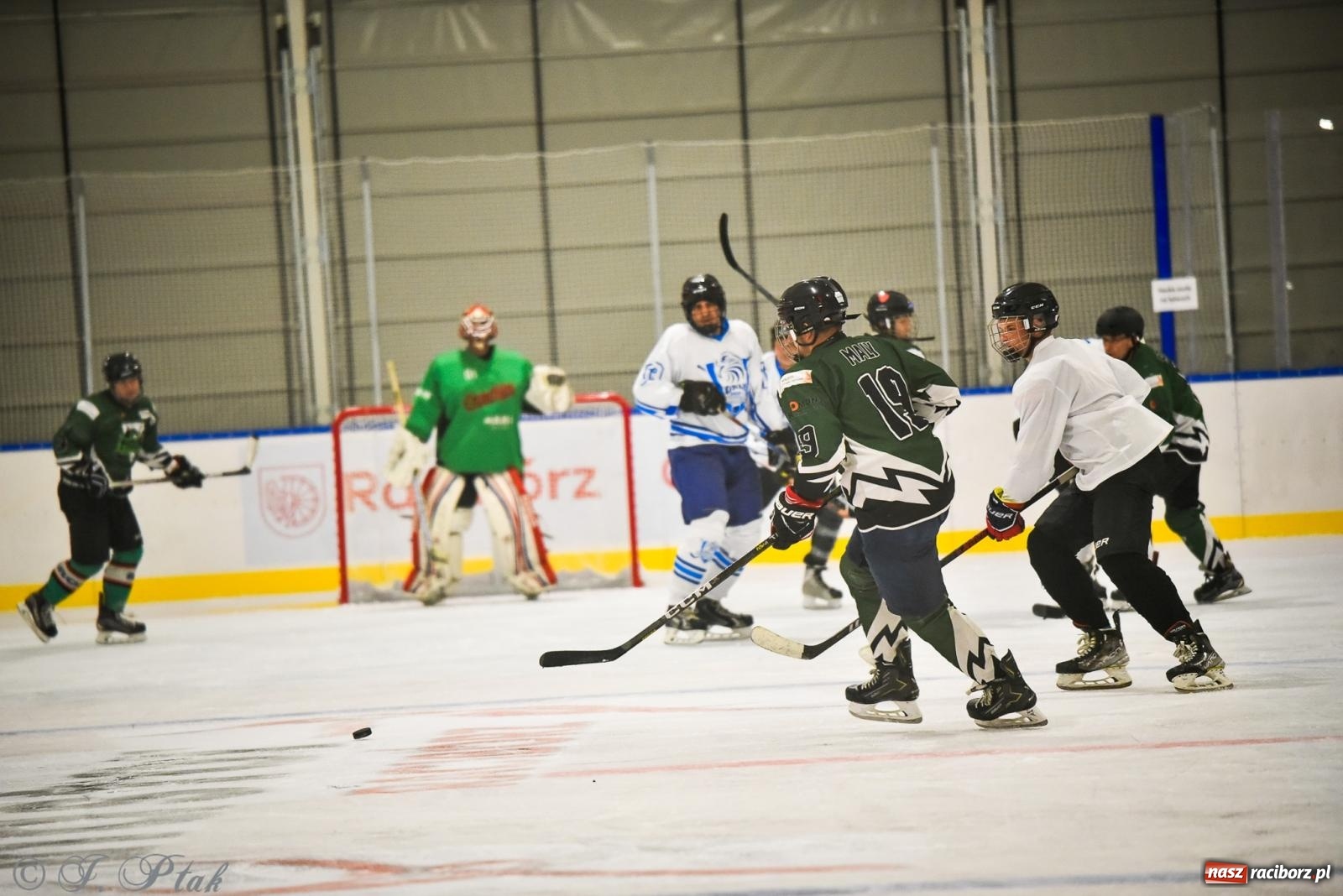 Zdjęcie w galerii na portalu naszraciborz.pl: Dragons Pszów pokonali Orły OSiR-u Racibórz. Hokej wrócił na Piastor [FOTO] wiadomości z regionu