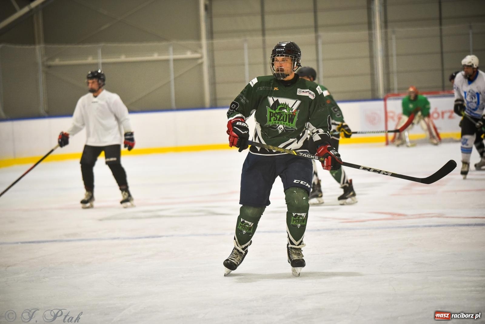 Zdjęcie w galerii na portalu naszraciborz.pl: Dragons Pszów pokonali Orły OSiR-u Racibórz. Hokej wrócił na Piastor [FOTO] wiadomości z regionu