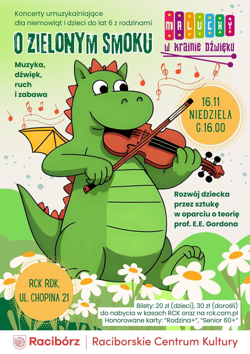 Zdjęcie w galerii na portalu naszraciborz.pl: Maluchy w Krainie Dźwięku zagrają dla najmłodszych o zielonym smoku wiadomości z regionu