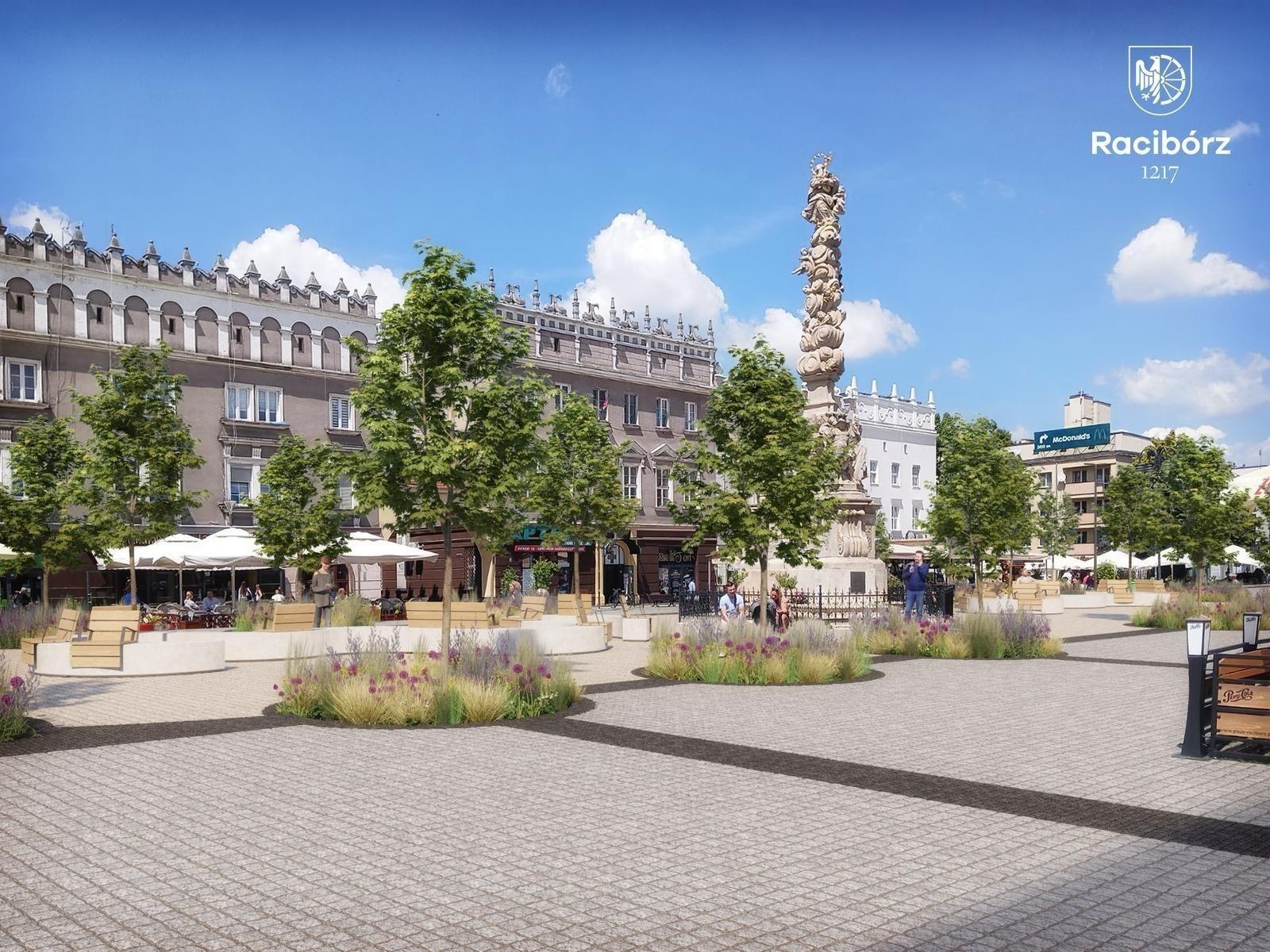 Zdjęcie w galerii na portalu naszraciborz.pl: Na rynku rozpoczęło się sadzenie drzew [FOTO] wiadomości z regionu