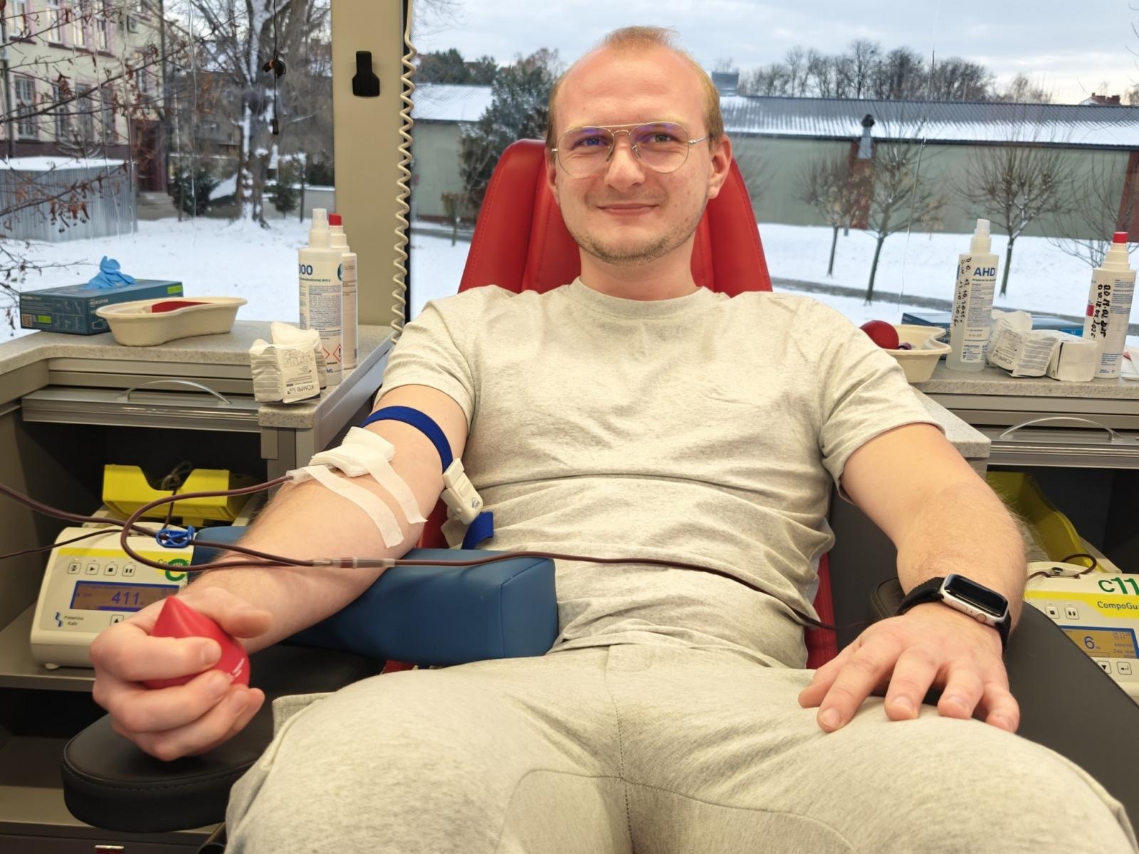 Zdjęcie w galerii na portalu naszraciborz.pl: Akcja zbiórki krwi w Śląskim Oddziale SG w Raciborzu wiadomości z regionu