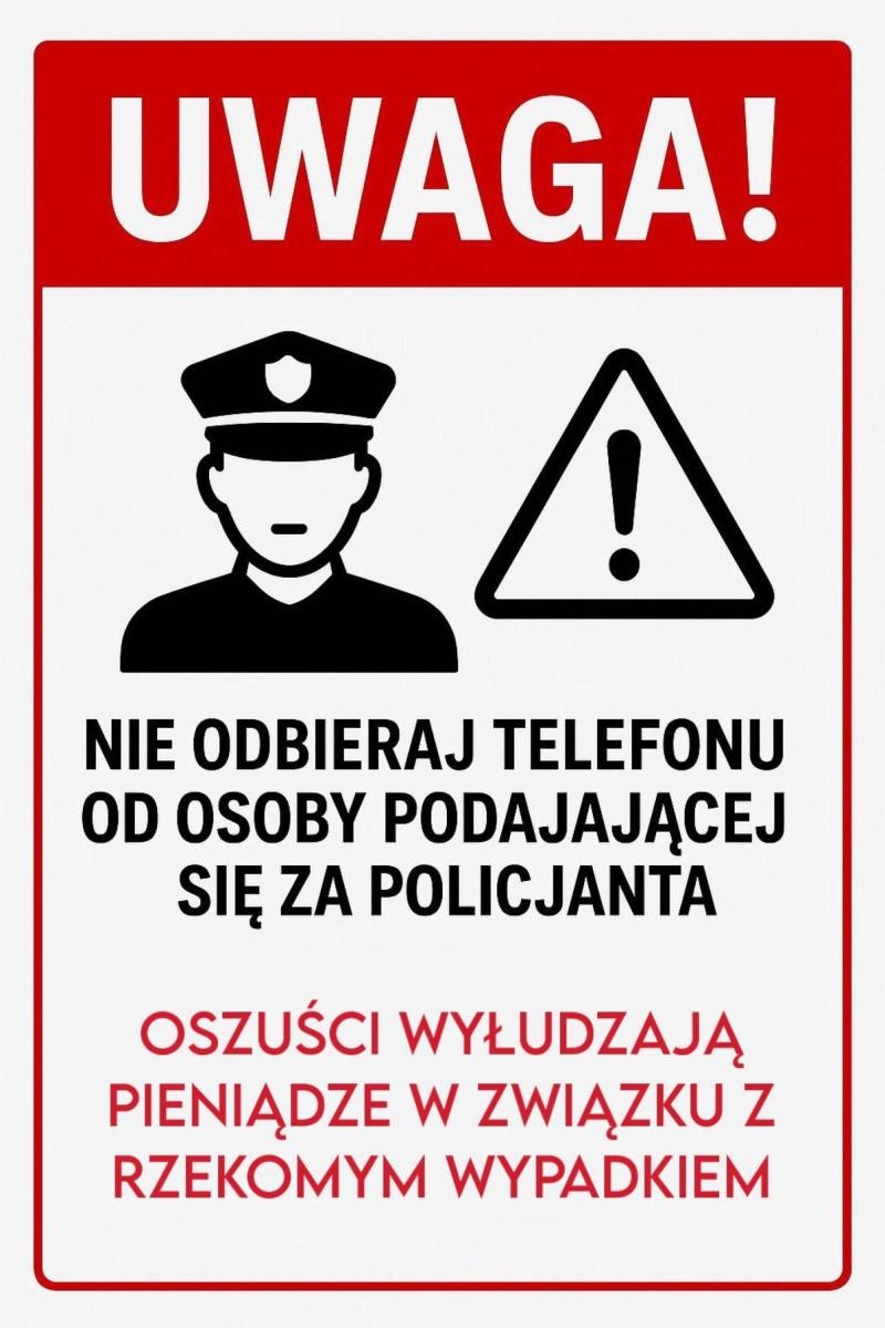 Zdjęcie w galerii na portalu naszraciborz.pl: Ostrzeżenie przed oszustami podszywającymi się pod policjantów wiadomości z regionu