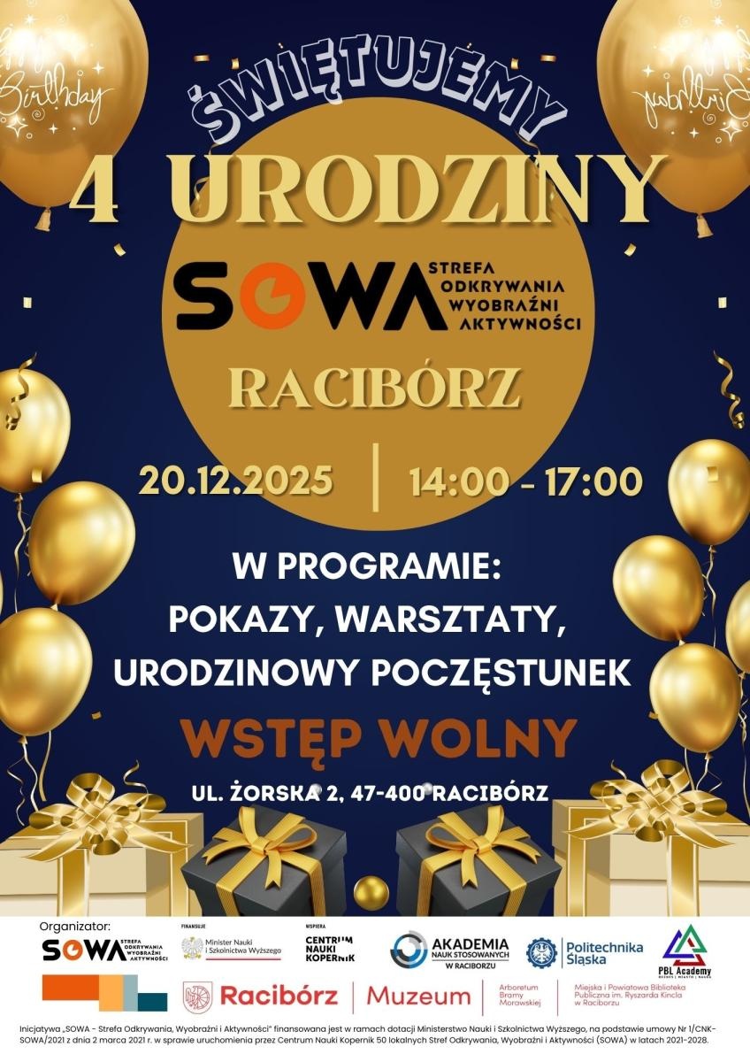 Zdjęcie w galerii na portalu naszraciborz.pl: Strefa SOWA w Raciborzu obchodzi czwarte urodziny - zaproszenie na wydarzenie edukacyjne wiadomości z regionu