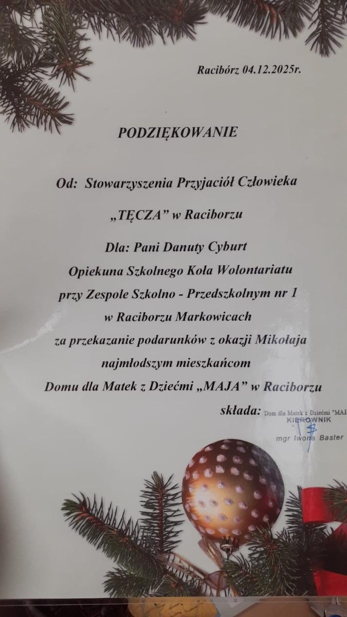 Zdjęcie w galerii na portalu naszraciborz.pl: Uczniowie SP14 w Raciborzu wsparli Dom Samotnej Matki świątecznymi upominkami wiadomości z regionu