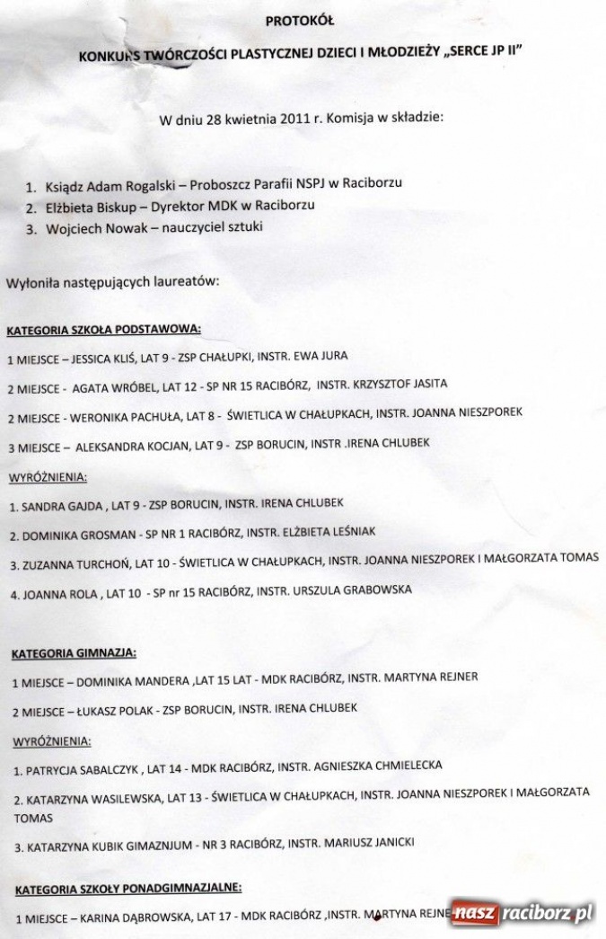 Zdjęcie w galerii na portalu naszraciborz.pl: W hołdzie bł. Janowi Pawłowi II wiadomości z regionu