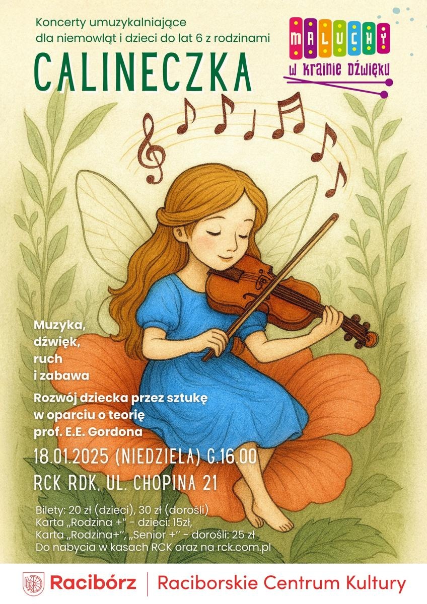 Zdjęcie w galerii na portalu naszraciborz.pl: Maluchy w krainie dźwięku – Calineczka wiadomości z regionu