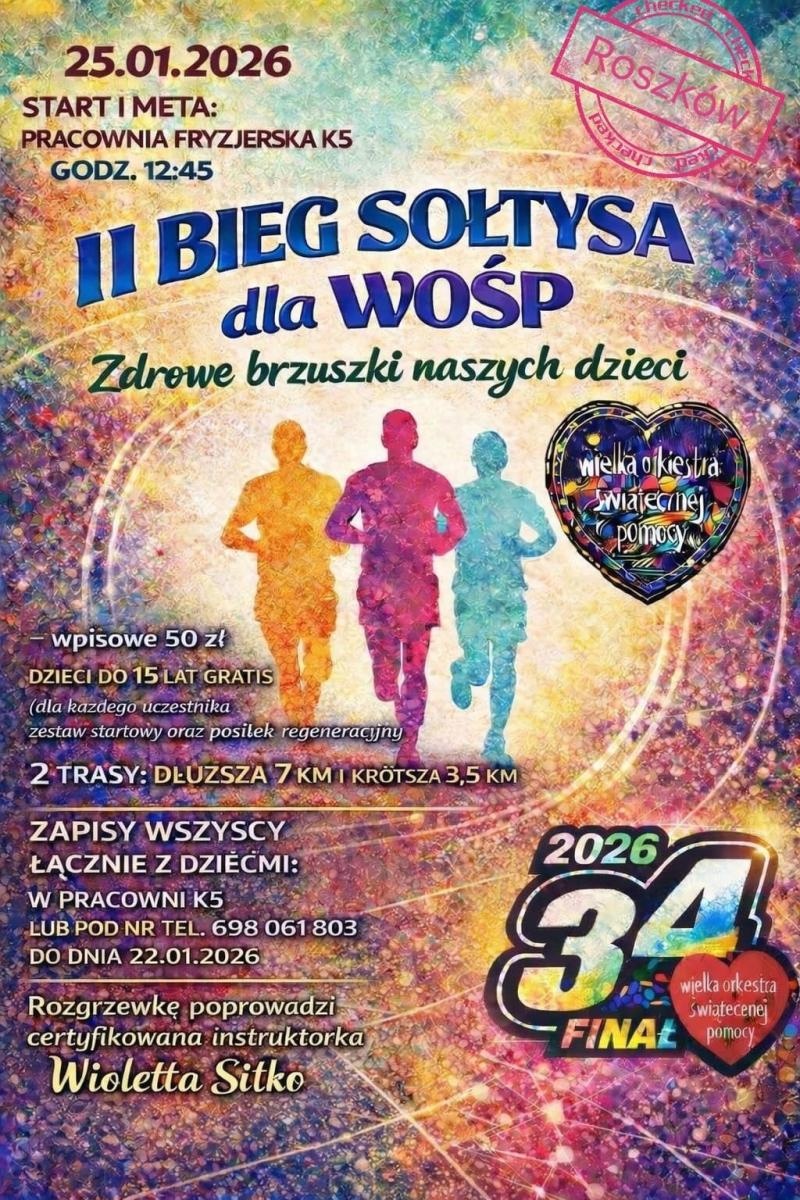 Zdjęcie w galerii na portalu naszraciborz.pl: II Bieg Sołtysa w Roszkowie w ramach WOŚP. Ostatnia szansa na zapisy wiadomości z regionu