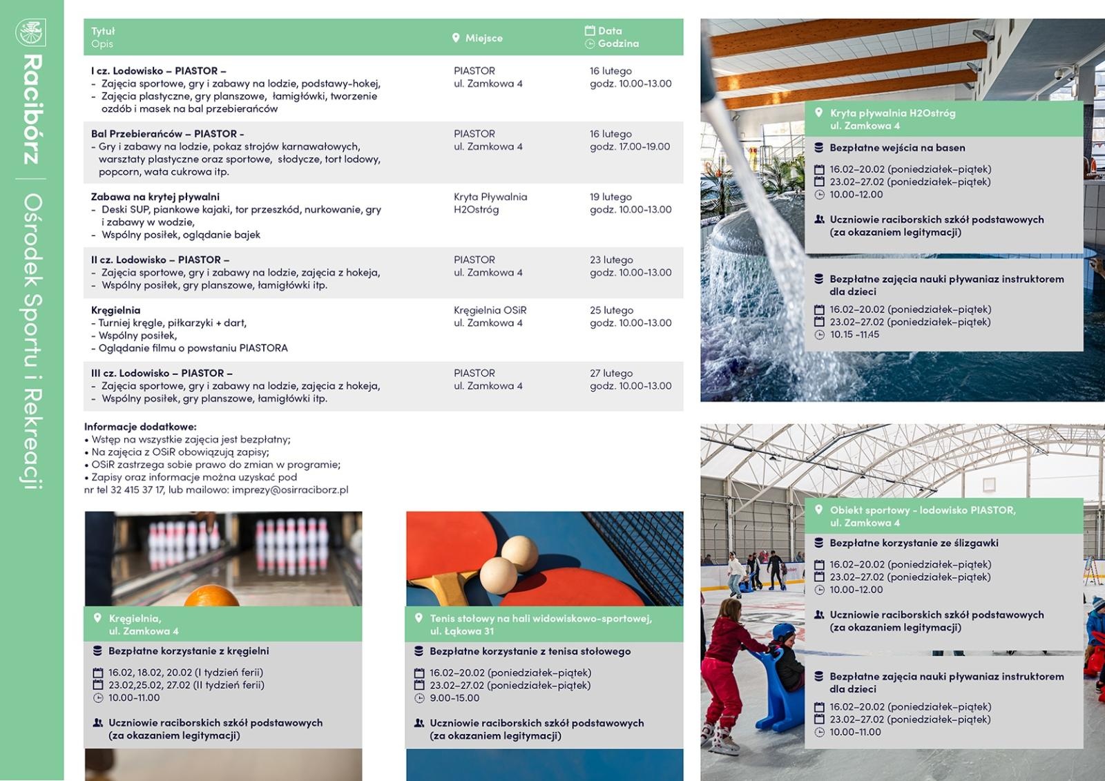 Zdjęcie w galerii na portalu naszraciborz.pl: Sportowe ferie w mieście 2026 – pełne atrakcji dla dzieci i młodzieży wiadomości z regionu