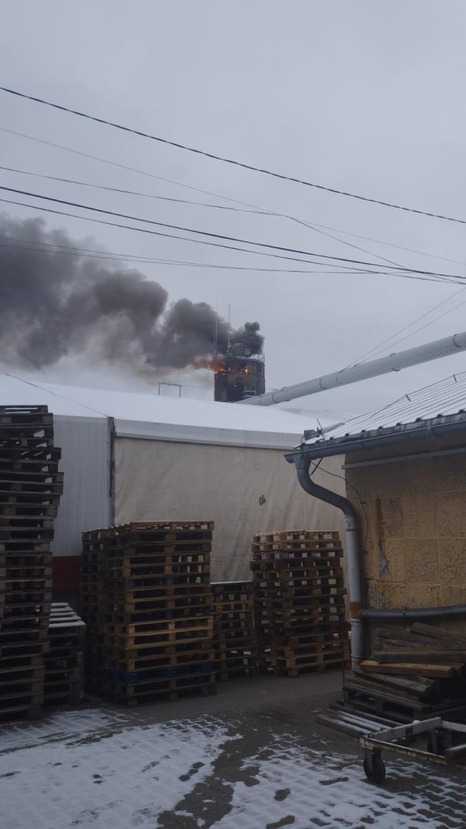 Zdjęcie w galerii na portalu naszraciborz.pl: Pożar silosa z trocinami w Pawłowie wiadomości z regionu