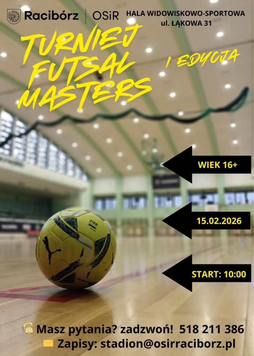 Zdjęcie w galerii na portalu naszraciborz.pl: Futsal Masters. Pierwsza edycja turnieju już wkrótce w hali OSiR Racibórz wiadomości z regionu