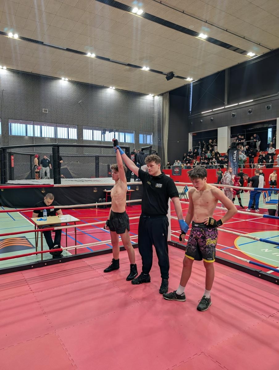 Zdjęcie w galerii na portalu naszraciborz.pl: Zawodnicy z Raciborza na podium Super League Fights w Bieruniu wiadomości z regionu