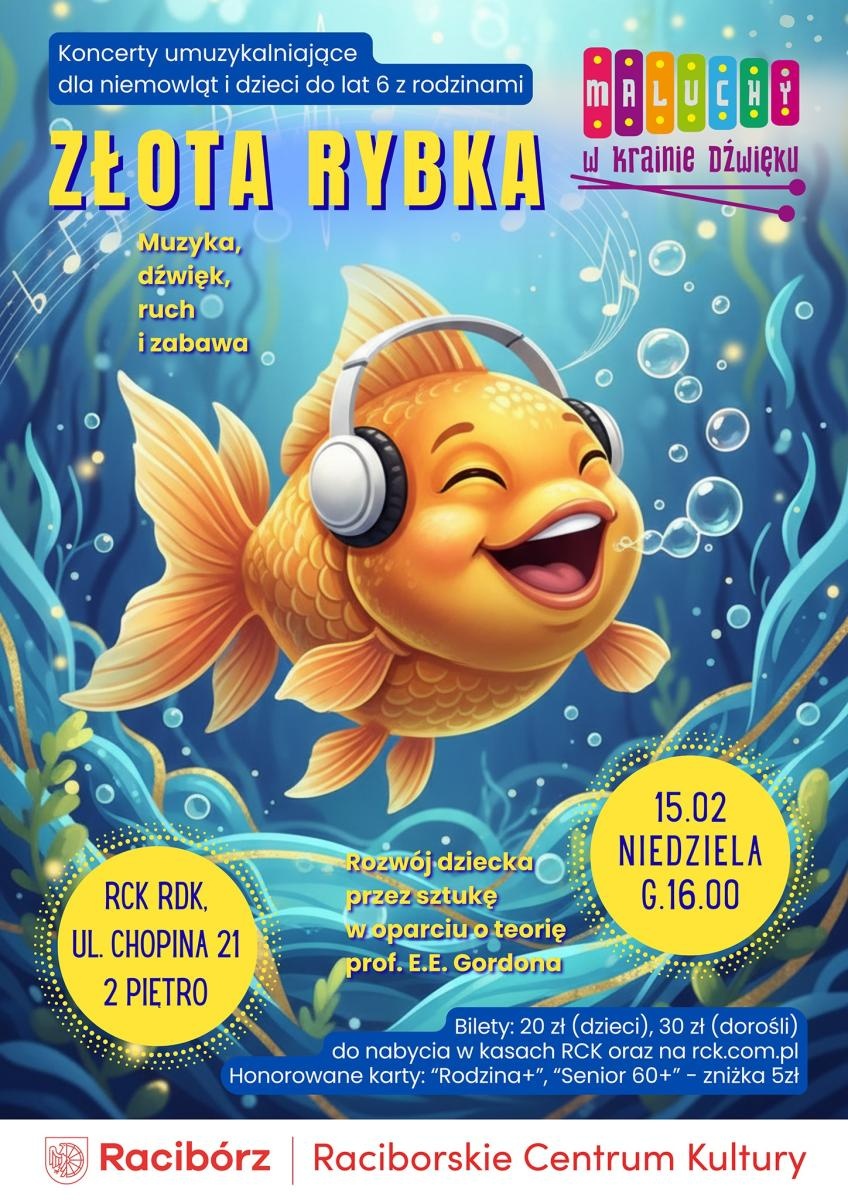 Zdjęcie w galerii na portalu naszraciborz.pl: Za nami Calineczka, przed nami Złota Rybka. Maluchy w Krainie Dźwięku zapraszają na niedzielny koncert wiadomości z regionu