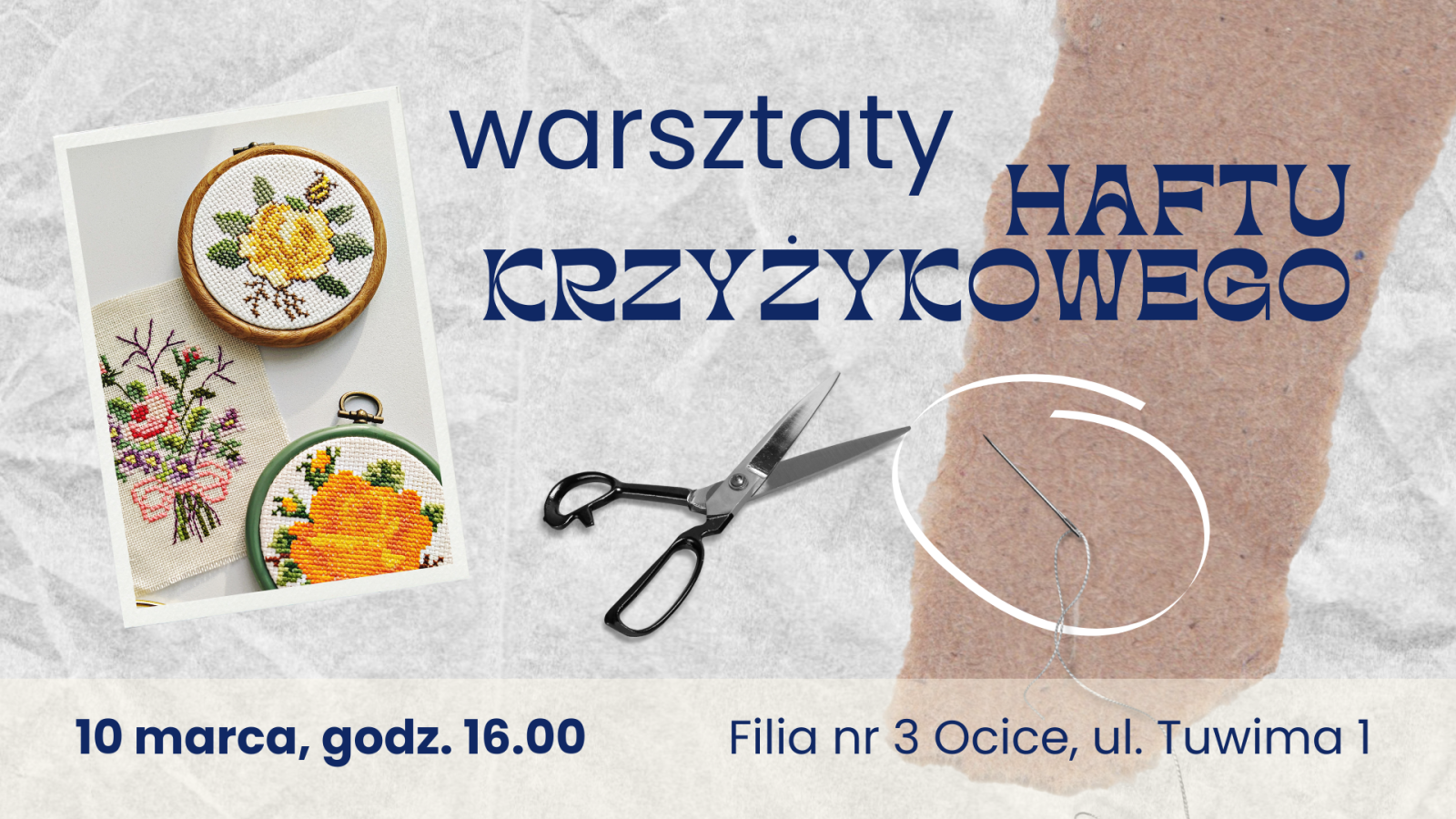 Zdjęcie w galerii na portalu naszraciborz.pl: Spotkanie z tradycją. Biblioteka w Ocicach zaprasza na warsztaty haftu krzyżykowego wiadomości z regionu