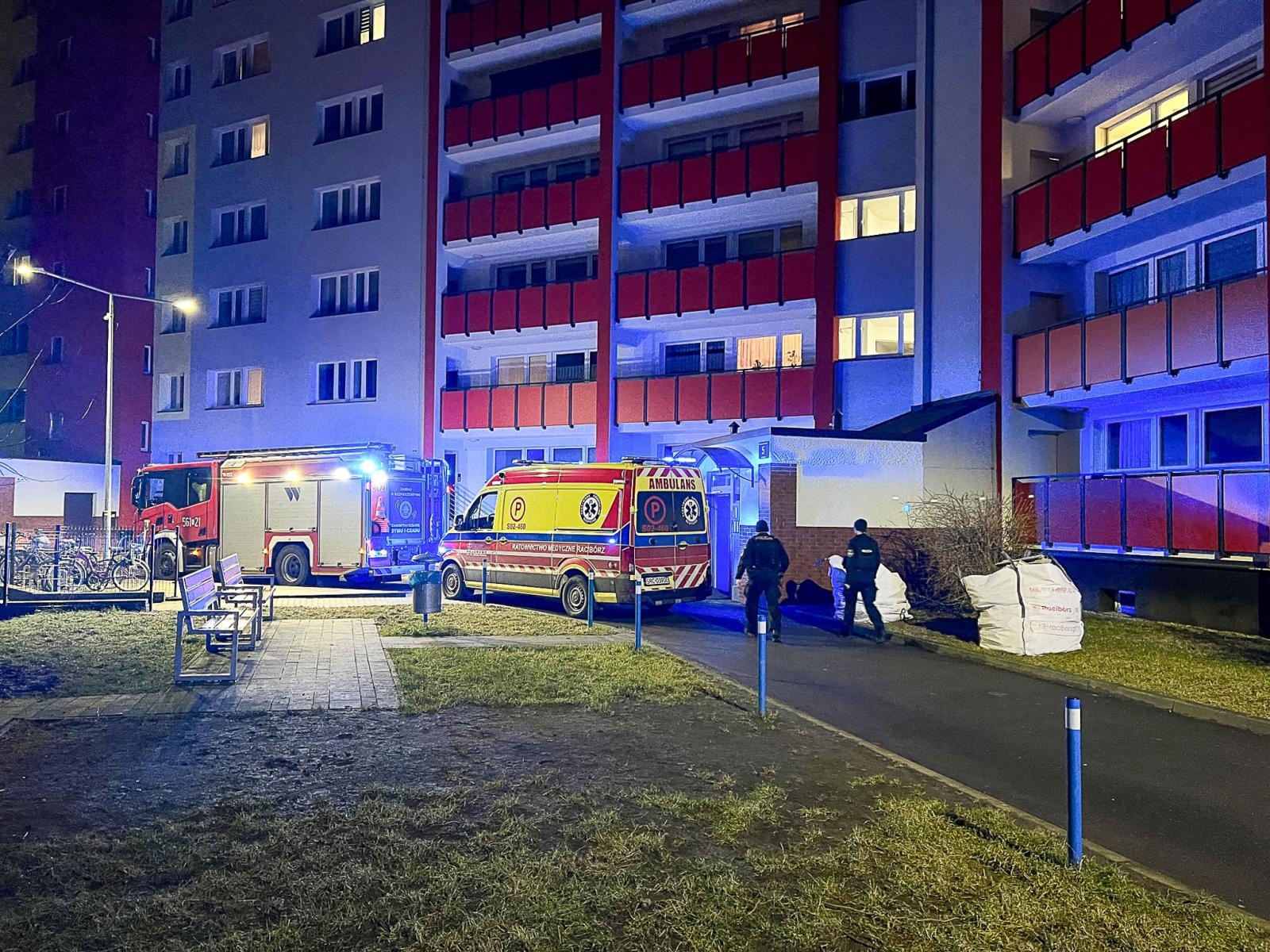 Zdjęcie w galerii na portalu naszraciborz.pl: Pięć interwencji straży pożarnej w powiecie raciborskim. Upadek z rusztowania i wejście do mieszkania na Katowickiej wiadomości z regionu