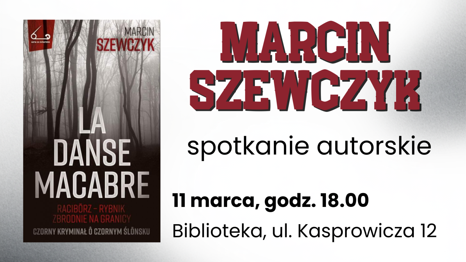 Zdjęcie w galerii na portalu naszraciborz.pl: Czorny kryminał ô czornym Ślōnsku. Biblioteka zaprasza na spotkanie z Marcinem Szewczykiem wiadomości z regionu