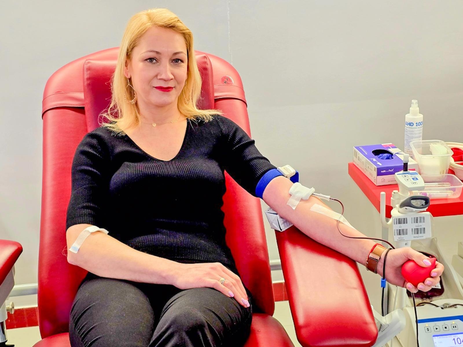 Zdjęcie w galerii na portalu naszraciborz.pl: Policyjna Kropla Krwi w raciborskim centrum krwiodawstwa wiadomości z regionu