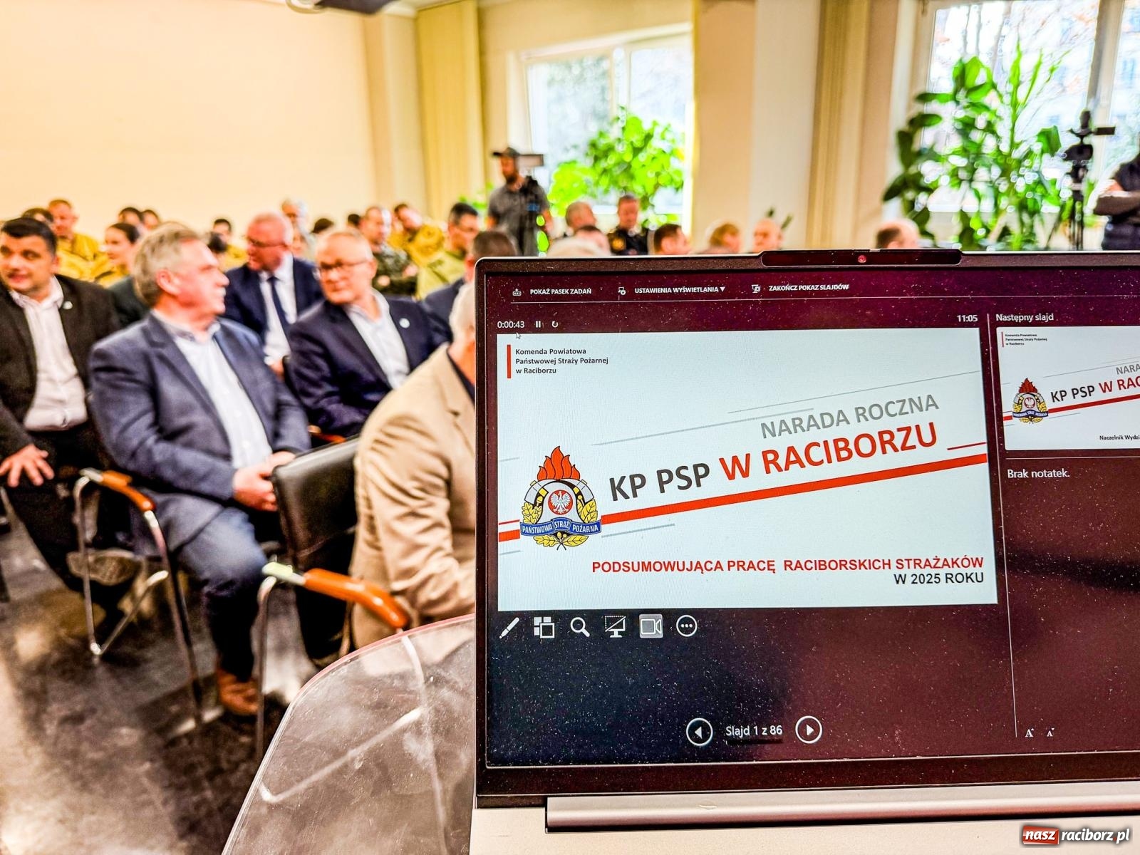 Zdjęcie w galerii na portalu naszraciborz.pl: Narada roczna w KP PSP Racibórz: Analiza stanu bezpieczeństwa i statystyk pożarniczych wiadomości z regionu