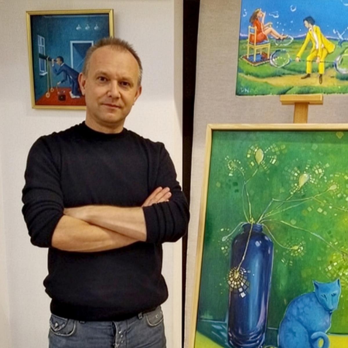 Zdjęcie w galerii na portalu naszraciborz.pl: Technologia czułości - wystawa malarstwa Damiana Wojnowskiego wiadomości z regionu