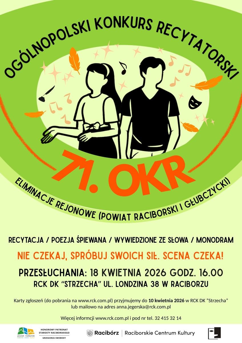 Zdjęcie w galerii na portalu naszraciborz.pl: 71. Ogólnopolski Konkurs Recytatorski – regionalny etap w Raciborzu wiadomości z regionu