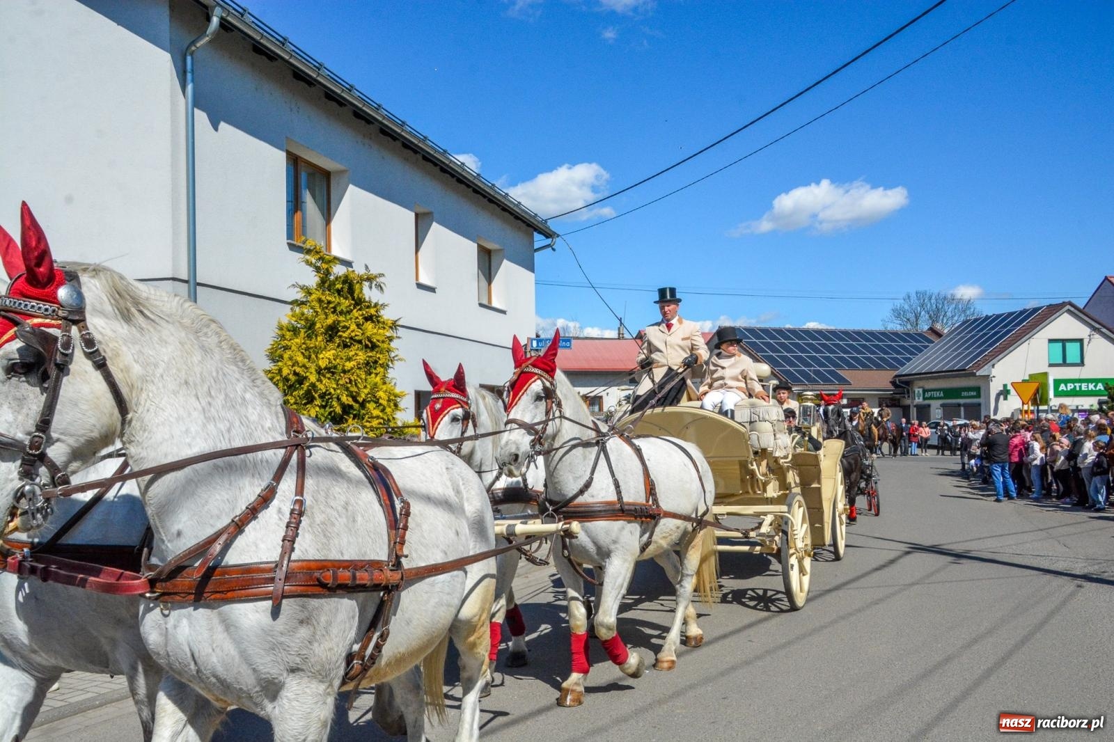 Zdjęcie w galerii na portalu naszraciborz.pl: Pietrowice Wielkie: 101 koni, policjanci w siodle i husaria - wielkanocna tradycja procesji błagalnej [FOTO i WIDEO] wiadomości z regionu