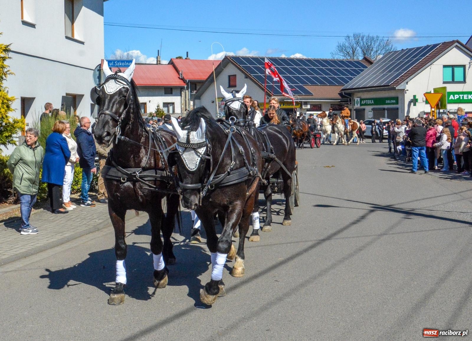 Zdjęcie w galerii na portalu naszraciborz.pl: Pietrowice Wielkie: 101 koni, policjanci w siodle i husaria - wielkanocna tradycja procesji błagalnej [FOTO i WIDEO] wiadomości z regionu