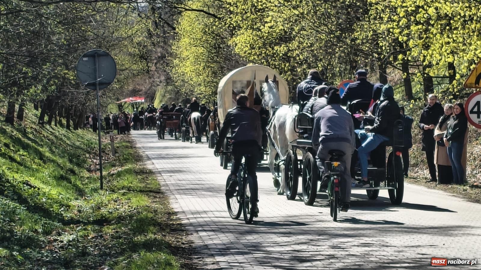 Zdjęcie w galerii na portalu naszraciborz.pl: Pietrowice Wielkie: 101 koni, policjanci w siodle i husaria - wielkanocna tradycja procesji błagalnej [FOTO i WIDEO] wiadomości z regionu