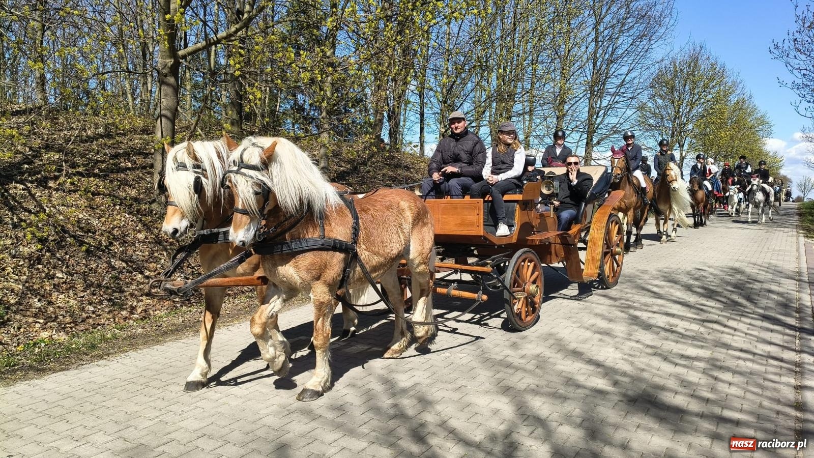Zdjęcie w galerii na portalu naszraciborz.pl: Pietrowice Wielkie: 101 koni, policjanci w siodle i husaria - wielkanocna tradycja procesji błagalnej [FOTO i WIDEO] wiadomości z regionu
