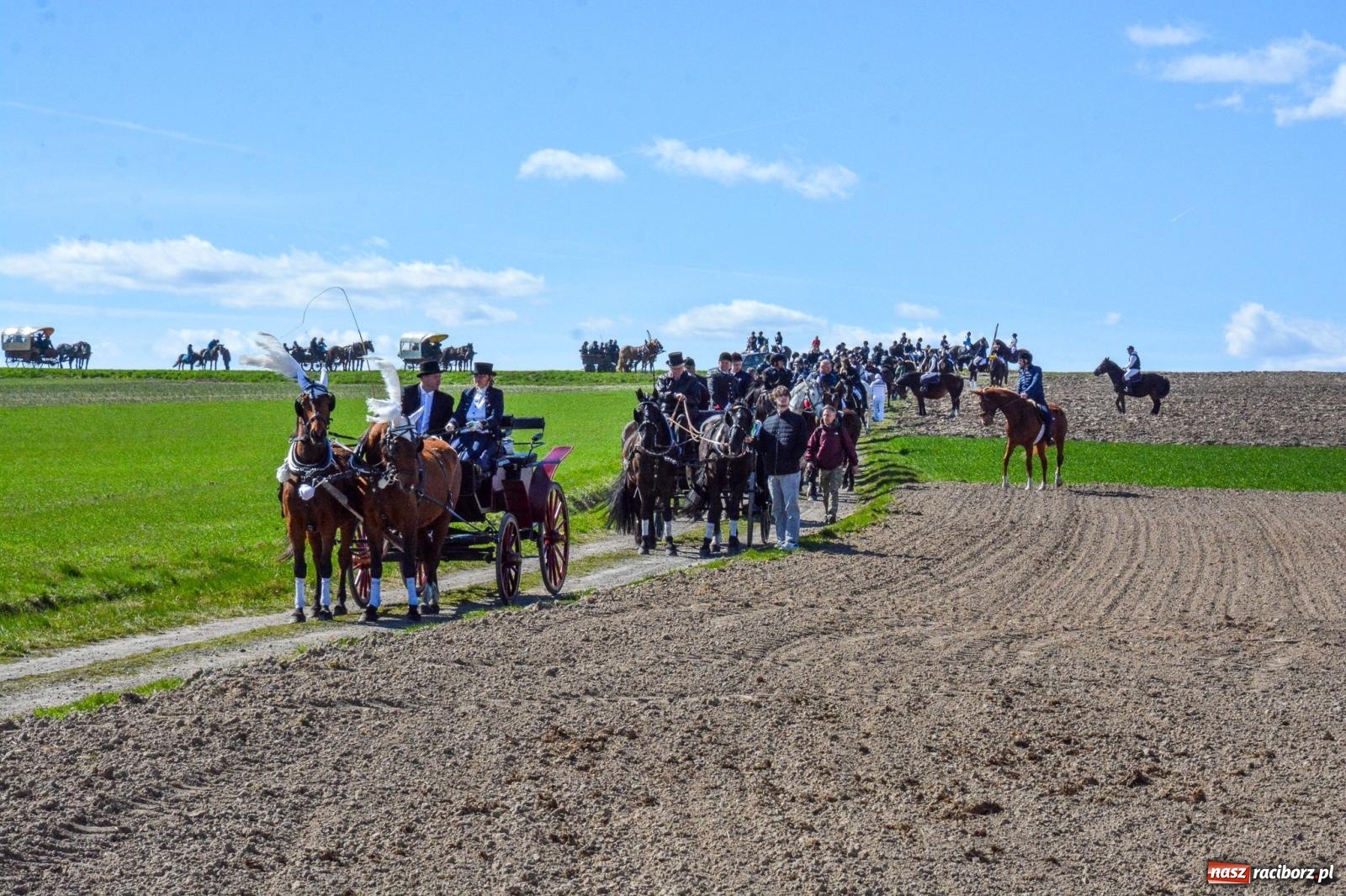 Zdjęcie w galerii na portalu naszraciborz.pl: Bieńkowice: średniowieczna tradycja wciąż żywa - ponad sto koni w procesji [FOTO i WIDEO] wiadomości z regionu