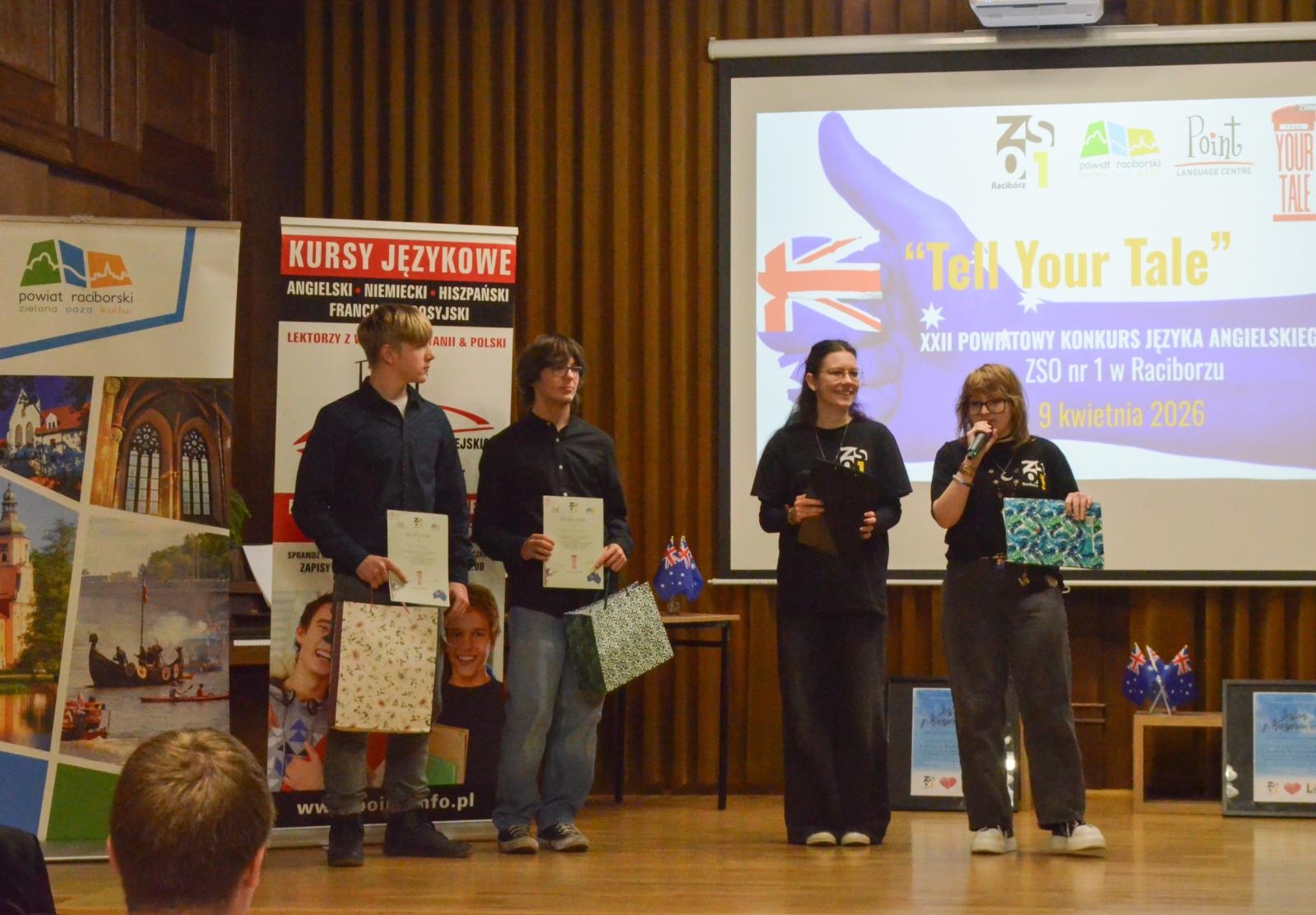 Zdjęcie w galerii na portalu naszraciborz.pl: Młodzi angliści zabłysnęli w Raciborzu – sukces Powiatowego Konkursu Języka Angielskiego Tell Your Tale wiadomości z regionu