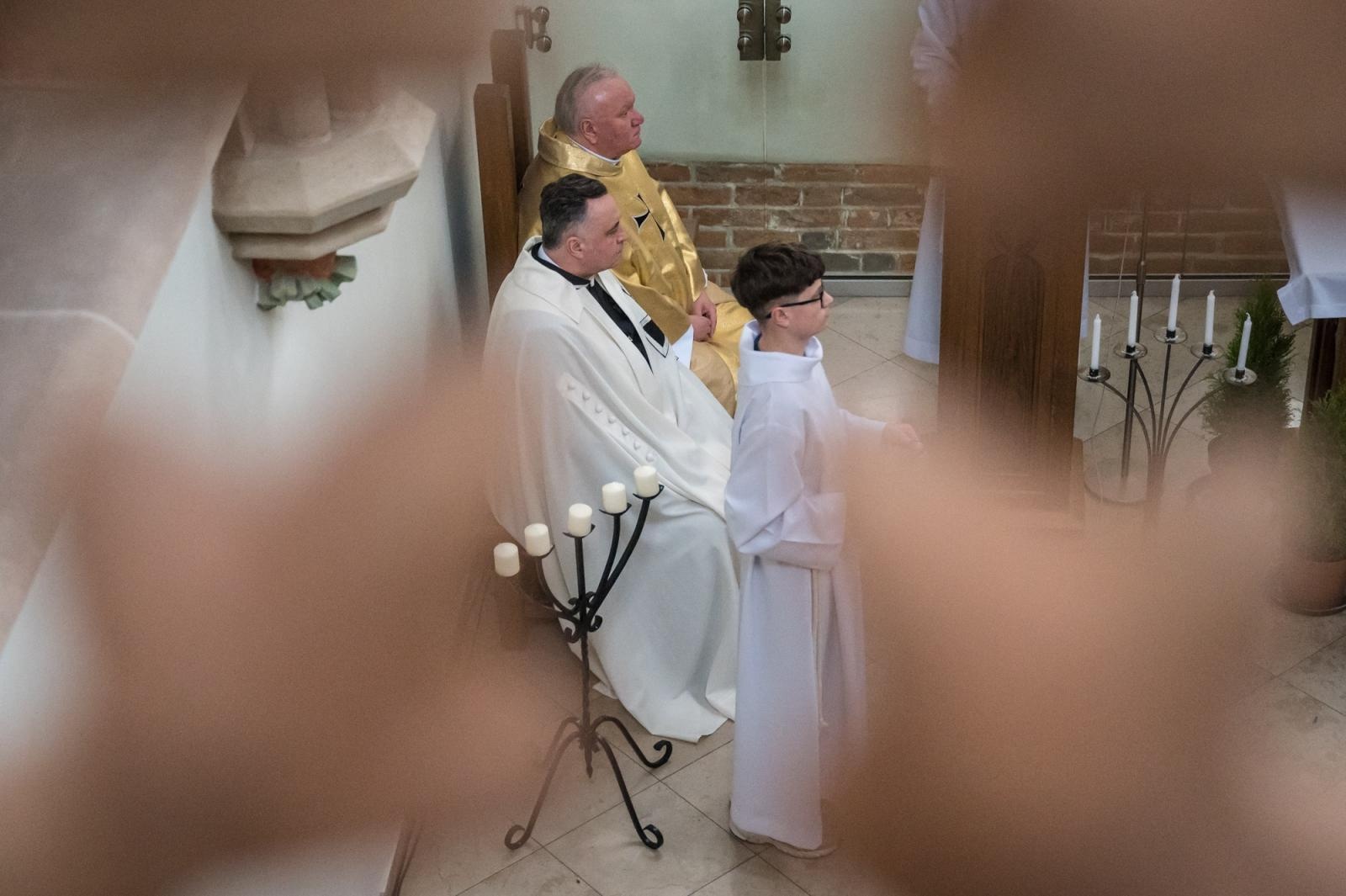 Zdjęcie w galerii na portalu naszraciborz.pl: Krzyżacy w Raciborzu. Msza św. w kaplicy zamkowej nawiązała do historii księcia Mieszka wiadomości z regionu