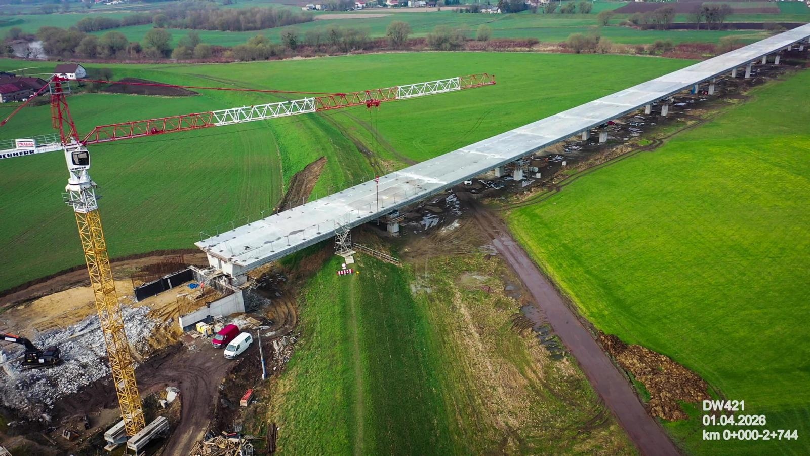 Zdjęcie w galerii na portalu naszraciborz.pl: Most na Odrze coraz bliżej. Zakończono nasuwanie konstrukcji, finisz inwestycji w 2027 roku [FOTO 03.2026] wiadomości z regionu
